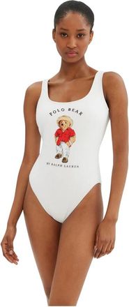 Polo Ralph Lauren Eendelig badpak - Dames - Badpakken - Wit - M - Badmode