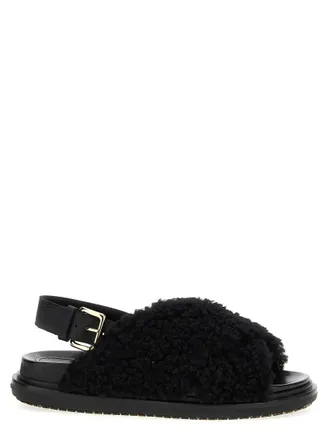 Marni Black Fusbett Sandals