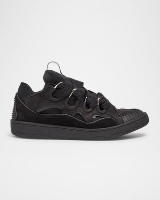 Lanvin Men & apos;s Curb Napa Leather Low-Top Sneakers