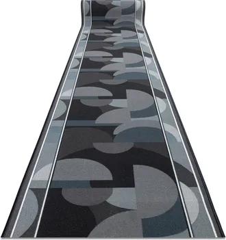 RugsX Passatoia Gommata Malis Geometrico, Antiscivolo Grigio 100cm Grey 100x440 Cm