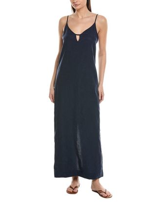 Onia V-Neck Linen-Blend Maxi Dress