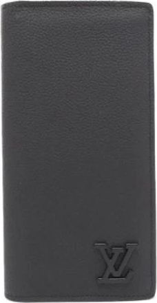 Louis Vuitton Pre-owned Wallets, male, Black, Size: ONE SIZE Pre-owned Aerogram Leather Long Wallet
