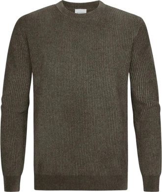 Profuomo Pullover in Lavorazione a Coste di Chenille - - Knitwear - Uomo - Marrone - M