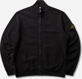 Stone Island Men s Organic Cotton Fleece Full-Zip Sweatshirt Black