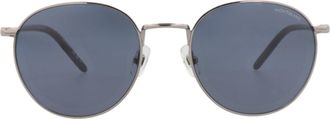 Montblanc Round-Frame Metal Sunglasses