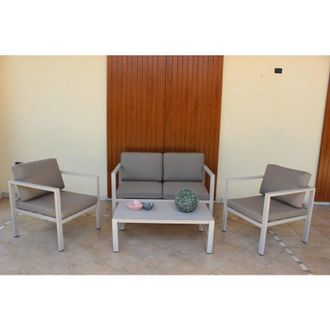 Milani Home Aulus - salotto da giardino in alluminio 4 posti