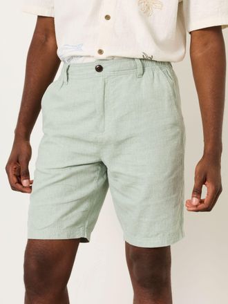 Fat Face FatFace Salcombe Mid Green Linen Cotton Shorts