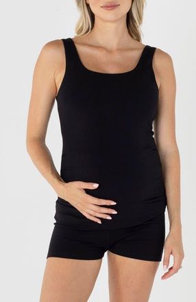 Angel Maternity Maternity Basic Tank Top in Black at Nordstrom, Size Xx-Large