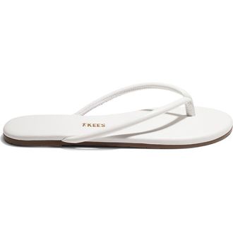 Tkees Lily Tubular Flip Flop in White at Nordstrom, Size 11