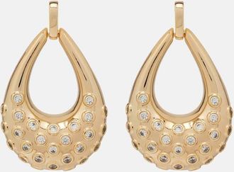 Self Portrait Crystal-embellished hoop earrings