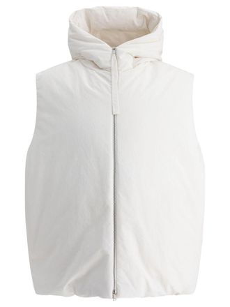 ジャケット JIL SANDER Ivory Viscose Blend Vest Medium Fill Down vest JIL SANDER | Blondie Shop