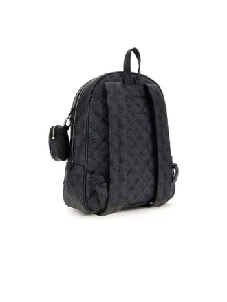 Guess Womens Backpack Coal Logo Polyurethane Bags - Backpacks
