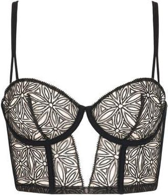Huit Infini Lace Bustier in Black at Nordstrom, Size 34C