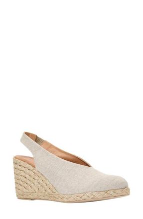 Andr&eacute; Assous Pamala Slingback Espadrille Platform Wedge Pump in Hemp Glitter at Nordstrom, Size 10