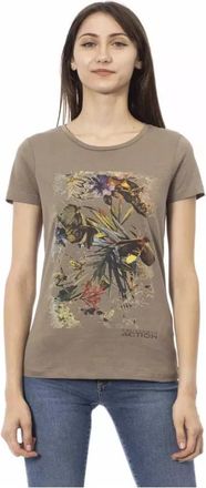 Trussardi Action Short Sleeve Tee - Dames - T-shirts - Bruin - XL - Katoen - Tops