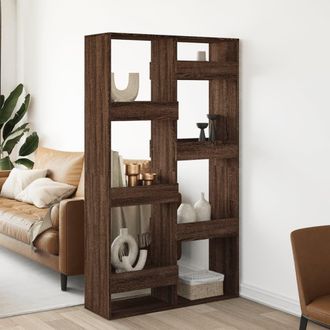 Berkfield Home Room Divider Brown Oak 100x33x175 cm Engineered Wood | Size: 100 x 33 x 175 cm