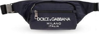 Dolce & Gabbana Heuptas met logo - Heren - Heuptassen - Blauw - ONE Size - Tassen