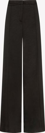 Serena Bute Satin Flare Trouser - Black