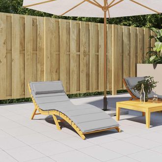 vidaXL Vidaxl Cuscino Per Lettino Grigio 180x60x4 Cm In Tessuto Oxford