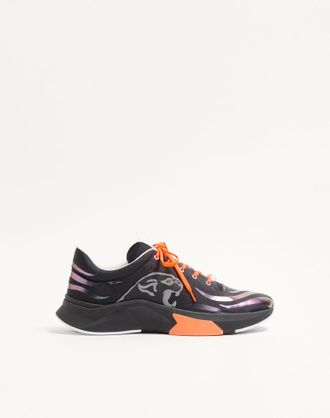 Valentino Garavani Sneaker Low-Top Panther Blaze In Tessuto Ripstop Uomo NERO 40.5
