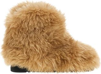 Stand Studio Maisie Snowboots van imitatiebont - Dames - Enkellaarsjes - Beige - 40 EU - Schoenen