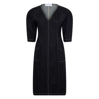 Alberta Ferretti Alberta Ferretti, Short Dresses, female, Black, Size: XS Elegant Dress with V-neck