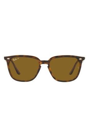 Ray-Ban 55mm Square Polarized Sunglasses in Havana at Nordstrom Rack