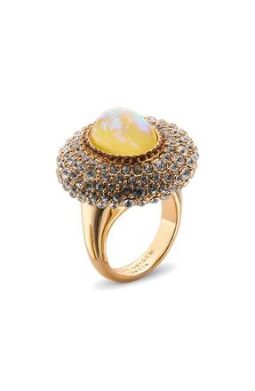 Kurt Geiger Round Cocktail Ring in Yellow at Nordstrom, Size 7