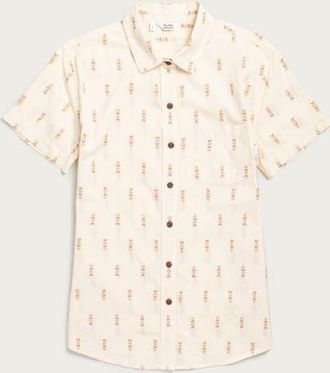 Bridge & Burn Lana Shirt in Dune Chevron at Nordstrom, Size Xx-Large