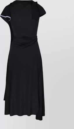 Victoria Beckham draped sleeve midi dress
