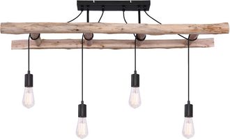 Globo Lighting Plaf&oacute;n - Irmgard - Natural - Madera - Gran L&aacute;mpara De - Globo