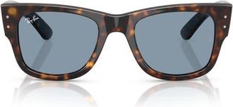 Ray-Ban 51mm Square Sunglasses in Havana /Blue at Nordstrom