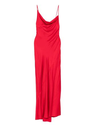 So Allure cowl-neck maxi dress - women - Ecovero/Rayon/Elastane/Polyester/Elastane - 42 - Red