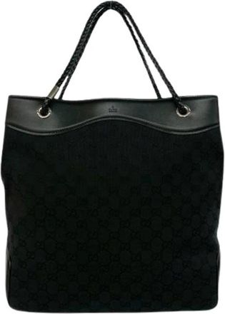 Gucci Pre-owned Vintage Tote Bag - Dames - Vintage Shopper - Zwart - ONE Size - Leer - Vintage