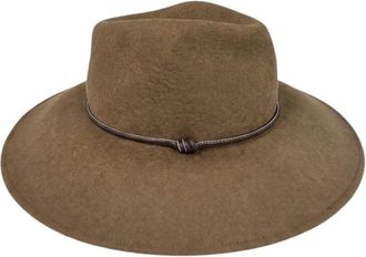 PESERICO Vilten Hoed - Dames - Hoeden - Bruin - M - Wol - Accessoires