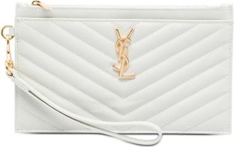 Saint Laurent Pre-owned Saint Laurent Grain De Poudre Chevron Monogram Bill Pouch Ladies IVLGKRV8VS0Q4QMQ
