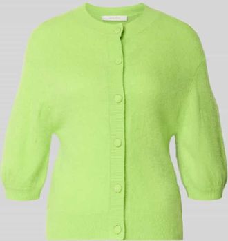 Herzen&rsquo;s Angelegenheit Strickjacke aus Kaschmir-Baumwoll-Mix mit 1/2-Arm in Apfel, Gr&ouml;&szlig;e 34