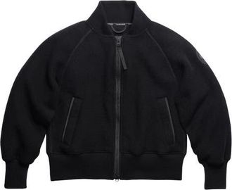 Canada Goose Sierra High Pile Fleece Bomber in Black at Nordstrom, Size X-Large