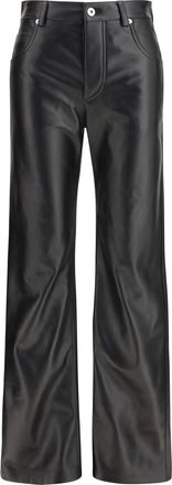 Bottega Veneta Lambskin Flared Trousers - Black