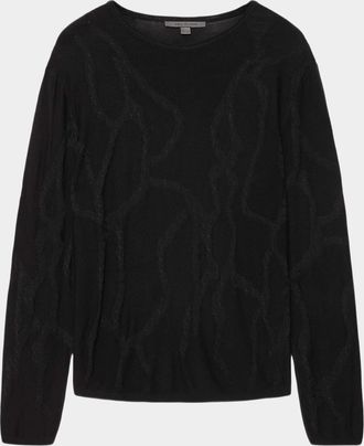 John Varvatos Men & apos;s Addison Broken Twist Cable Crewneck Sweater