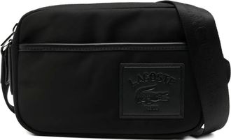 Lacoste Borsa a tracolla con applicazione logo - Nero