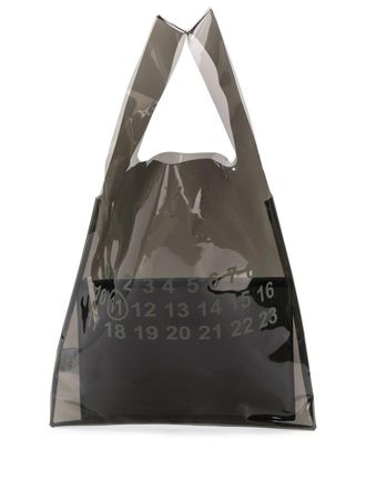 Maison Margiela Borsa tote con stampa - Nero