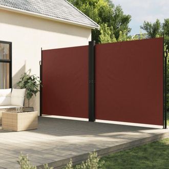 vidaXL Toldo Lateral Retr&aacute;ctil Marr&oacute;n 220x600 Cm Vidaxl