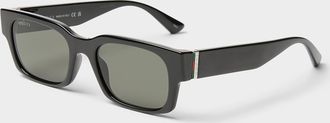 Gucci Flat-edge rectangular sunglasses