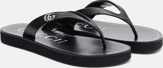Gucci Mila Double G leather thong sandals