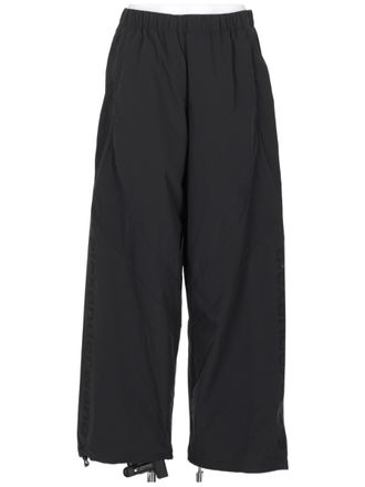 Alexander Wang Wide-Leg Cropped Pants with Tonal Logo Detailing