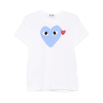 Comme Des Gar&ccedil;ons Logo Cotton T-Shirt - female - Comme des Gar&ccedil;ons - T-Shirts - Multicolor - S - Tops