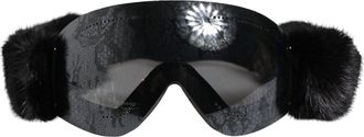 Dolce & Gabbana Black Bi0759 Lace Mirrored Ski Goggles Mask Womens Sunglasses