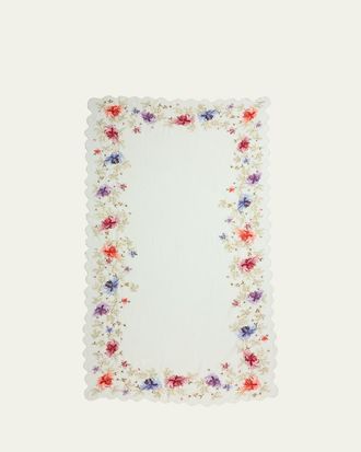 Faliero Sarti Primrose Floral Embroidered Wool-Blend Stole