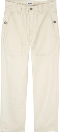 Isabel Marant Ermina Straight Trousers - female - Marant &eacute;toile - Straight Trousers - Beige - 2XS - Trousers